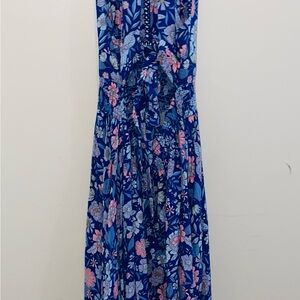 Floral Blue Maxi Dress